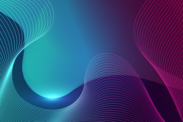 Colored wavy lines and dot gradient fluid create an abstract background