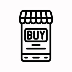 Online shopping vector, Black friday related line icon