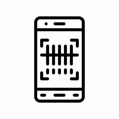 Barcode vector, Black friday related line icon