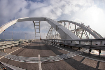 Fototapeta premium Krymsky - bridge in the early morning
