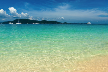 Beautiful sea with Blue sky in thailand - 306311723