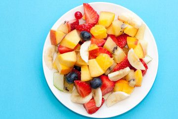 Fruit salad on a plate