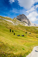 Fototapeta na wymiar Seceda und Geislergruppe in Südtirol
