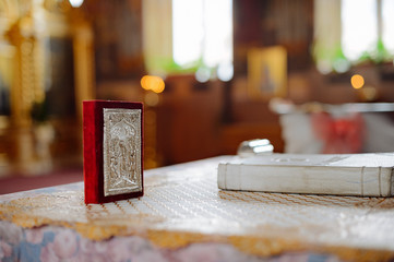 Religious items inside a Christian Orthodox church