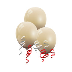 balloon helium white isolated icon vector illustration design