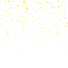 Stars vector. Falling gold texture. Confetti stars background.