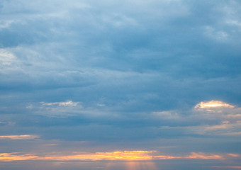 Gray cloudy sky