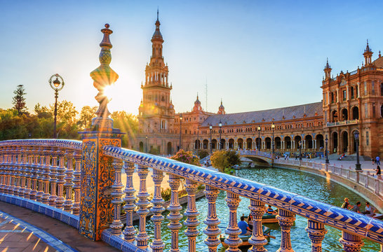 sunset over sevilla