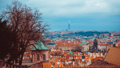 Naklejka premium Panoramic view of Prague