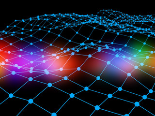 network connection Futuristic background network technology concept
