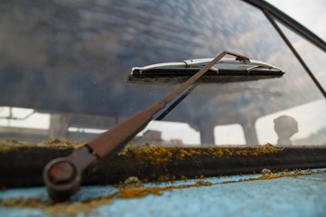 detail of an old car of truck