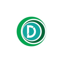 D letter logo vector template icon