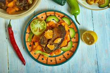 Caribbean  Jerk spiced shoulder of goat