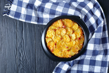 cheesy, creamy potato au gratin with ham