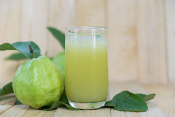 fresh guava Juice with guava fruit