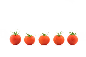 fresh tomato isolated on white background