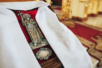 Saint icon inside a Christian Orthodox church