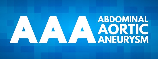 AAA - Abdominal Aortic Aneurysm acronym, medical concept background