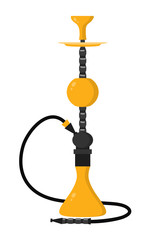 Traditional hookah smoking accessories on white