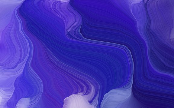 modern soft swirl waves background design with dark slate blue, medium slate blue and light pastel purple color © Eigens