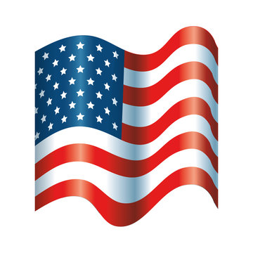 united states flag isolated icon vector illustration design
