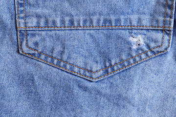 Denim jeans texture or denim jeans background with old torn. - Image