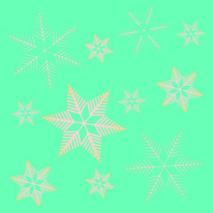 Fototapeta na wymiar Vector illustration snowflakes background for greeting card.