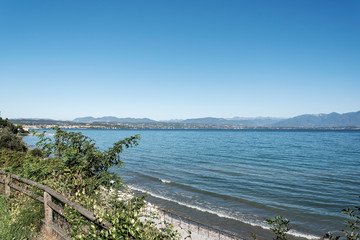 Garda lake in nice and warm day, Italy.