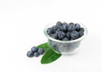 blueberries isolated on white background
