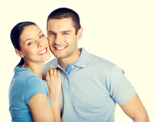 Young happy smiling couple