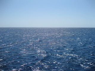 red sea and blue sky