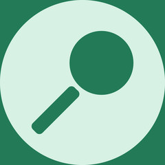 Vector magnifier icon in green.