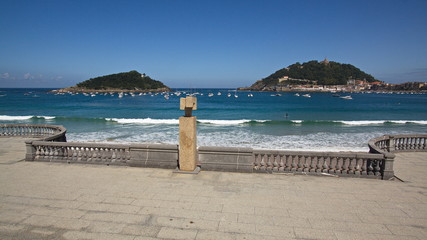 Beach in Donostia-San Sebastian,province Gipuzkoa,Spain