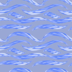 Abstract vector purple seamless pattern with horizontal brush strokes. Water waves