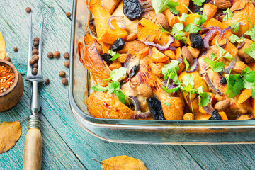 Chicken stew with pumpkin