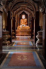 Buddha statue in the Moehnyin Thanboddhay Pagoda near Monywa, Myanmar.