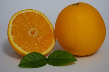 Orange fruit isolated on white background