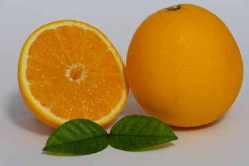 Orange fruit isolated on white background