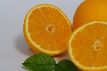 Orange fruit isolated on white background