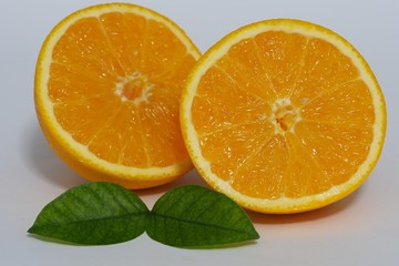 Orange fruit isolated on white background
