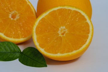 Orange fruit isolated on white background