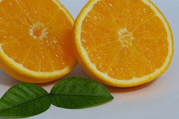Orange fruit isolated on white background