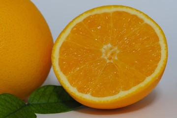 Orange fruit isolated on white background