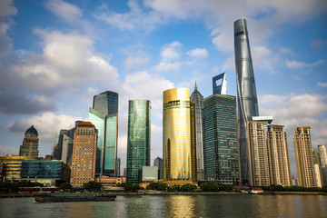 Obraz na płótnie Canvas skyscrapers view of shanghai