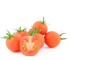 fresh tomato isolated on white background