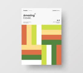 Amazing business presentation vector A4 vertical orientation front page mock up. Modern corporate report cover abstract geometric illustration design layout. Company identity brochure template.