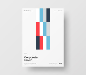 Amazing business presentation vector A4 vertical orientation front page mock up. Modern corporate report cover abstract geometric illustration design layout. Company identity brochure template.