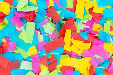 Colorful confetti background, birthday celebration and party concept