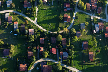 Obraz premium Aerial view of Soderica Lake, Croatia