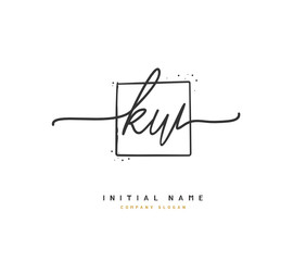 K W KW Beauty vector initial logo, handwriting logo of initial signature, wedding, fashion, jewerly, boutique, floral and botanical with creative template for any company or business.